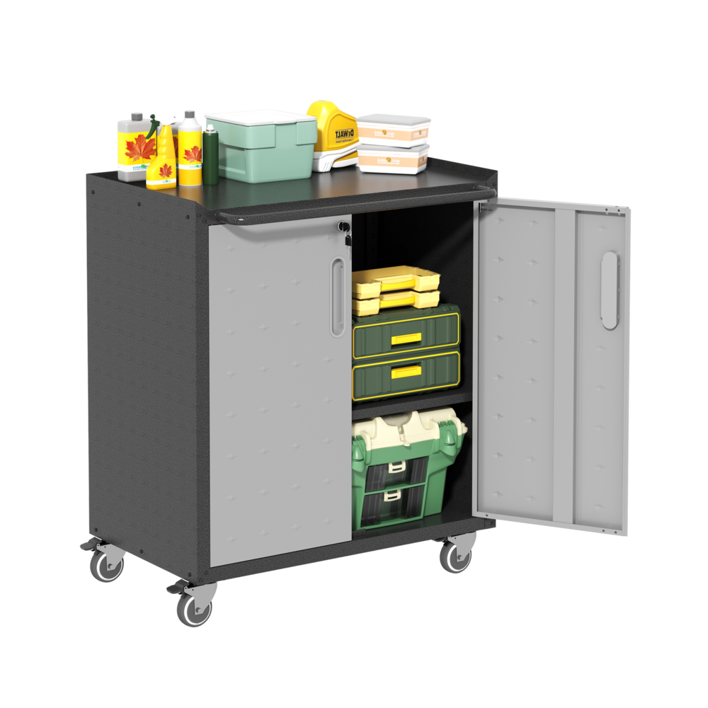 Heavy-Duty Metal Garage Storage Cabinet with Wheels_4Dock